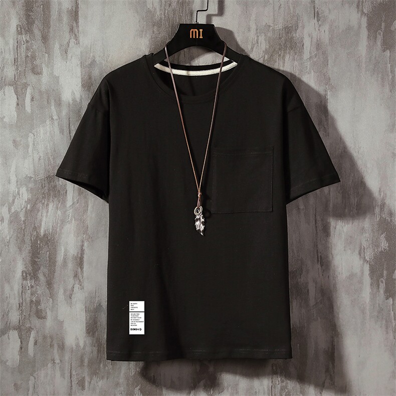 DX24045-P25大口袋百搭短袖t恤男大码半袖体恤上衣服图片