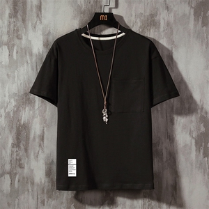 DX24045-P25大口袋百搭短袖t恤男大码半袖体恤上衣服图片