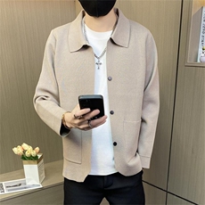 78812-P78社会小伙针织开衫男春秋季薄款修身休闲男士毛衣外套，男装针织衫/毛衣，电商D310B