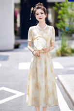 新中式碎花套装裙夏季2024新款时尚减龄温柔风两件套连衣裙现货！，女装套装/套裙，一安秀