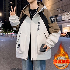 男士外套2025新款春秋季加绒学生夹克港风工装冲锋衣服YC6168，男装夹克，星座1206（原A206）