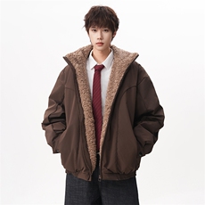 90白鸭绒简约羽绒服男女同款立领毛领羽绒服225-2-Y216-P228，男装羽绒服，星座225-2