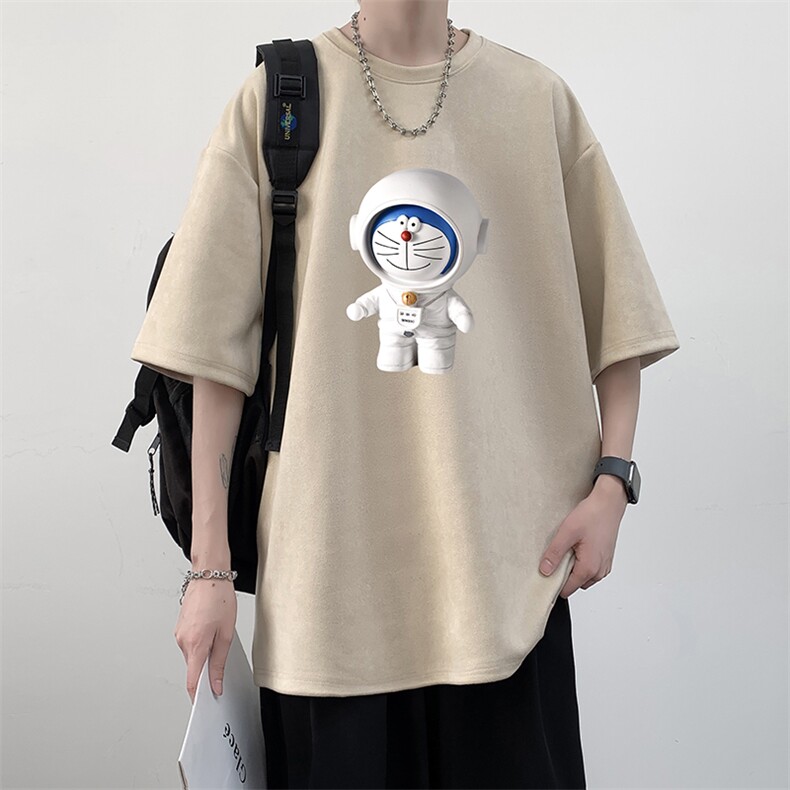 NASA叮当猫麂皮绒短袖t恤男大码半袖男JD82233-P25,男装T恤,电商A040