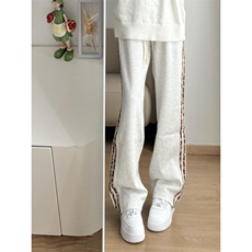 【有货】JRK83CC-特P45加绒豹纹三条杠裤子男加厚条纹卫裤，男装休闲裤，星座1007（原301D）