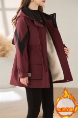 现货！棉衣女2025年冬季新款加绒加厚棉服外套，女装棉衣/棉服，慕咨