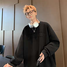 现货重磅320g潮牌慵懒圆领卫衣TT08-P48控78加绒P55控88，男装卫衣，星座804-1