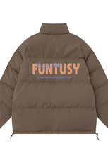 白底23新款冬季时尚百搭宽松字母印花棉服外套MY62055P90控118，男装棉衣，电商A268-1