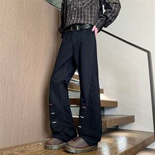 XZ616春季重磅美式趣味撞色锁眼缉明线打褶休闲裤K26021特P45，男装休闲裤，星座512A（原616）