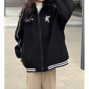 飞行员夹克棒球服男潮牌宽松小众百搭休闲工装外套 W666图片