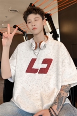 ！2026夏季新款男士发泡立体印花潮牌碎花短袖T2530特P28，男装T恤，电商B220