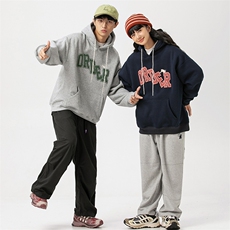 2026冬季新款男装日系潮牌印花宽松休闲卫衣加厚卫衣WY558-F96，男装卫衣，电商A101（原外27）