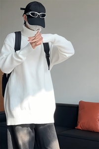 高领纯色毛衣男针织衫打底衫KD648-P35图片