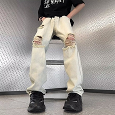 时尚都市文艺原宿牛仔裤春季中腰修身长裤男C947P42，男装牛仔裤，星座1116-2