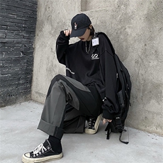 218-1-P36-KC109夏季宽松休闲双拼色休闲裤，男装休闲裤，四季星座218-1