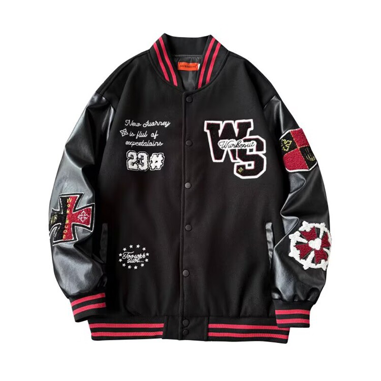美式复古棒球服男女春秋款重磅刺绣vintage2025夹克宽松洋气外套,男装夹克,星座218-8