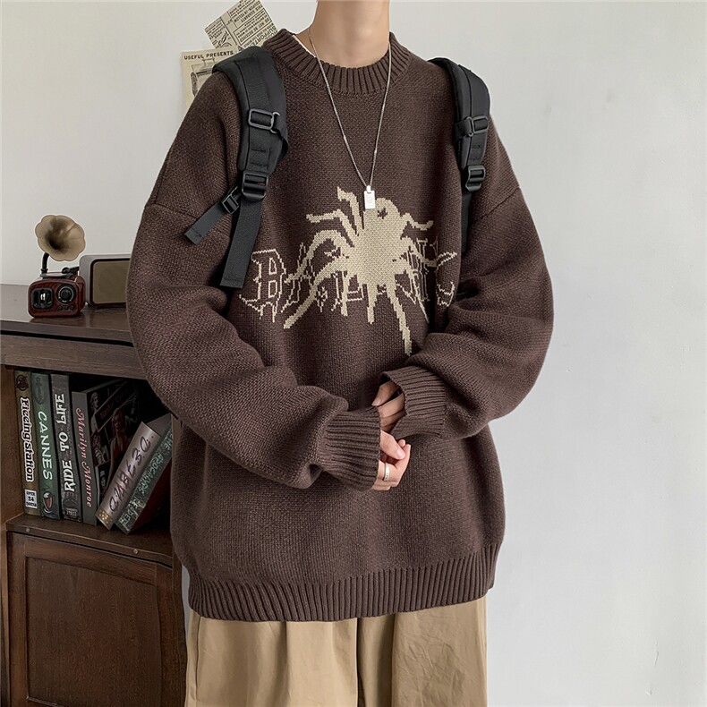 现货现货宽松圆领毛衣男秋冬百搭针织衫D329-QM810-P65控88,男装针织衫/毛衣,电商D329