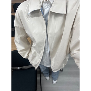 YK86049-P55 聚酯纤维 春秋新款美式复古设计感双面穿夹克图片