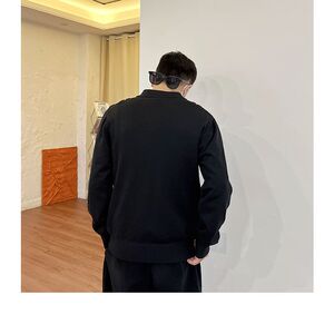 MM194-P53新款复古条纹撞色修身休闲POLO衫针织上衣图片