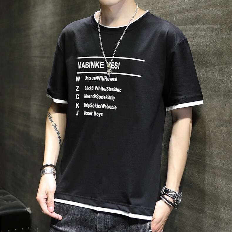 款6035-P30夏季男士短袖t恤纯棉新款上衣服夏天宽松ins潮流潮牌，男装T恤，电商D310（原电商305）