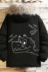 MM48136-P130冬季大毛领棉衣男士大码加厚棉袄男棉服砖墙挂拍，男装棉衣，电商A040A