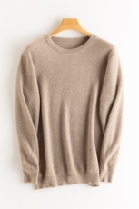 2024秋冬新款山羊绒男士圆领经典羊绒衫男装，男装羊绒套衫，镁纯羊绒