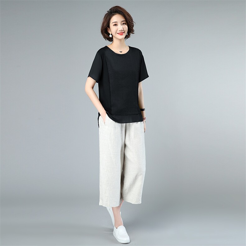 2021年夏新款套装休闲大码宽松女套装3207-2款套装,女装套装/套裙,秋牧寒烟