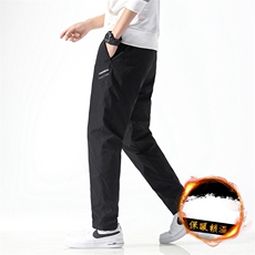 冬季保暖白鸭绒可推卸内胆大码羽绒裤光版纯色A406Y6653P115，男装棉裤，星座309（原A406）