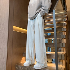 8XL-M特大码秋季新款垂感休闲裤男宽松直筒裤男裤拖地裤K942P40，男装休闲裤，电商D206-1