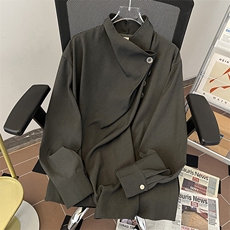 2024春夏不规则潮流长袖衬衫新款设计感小众衬衣现货W8164-P48，男装衬衫，星座512-4