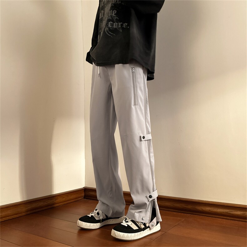 K8021/P40新款现货港风户外机能防水冲锋裤男开叉拉链休闲裤,男装休闲裤,电商A141