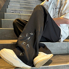XZ616夏季新中式风刺绣冰丝裤休闲长裤TY2438P45控58，男装休闲裤，星座512A（原616）