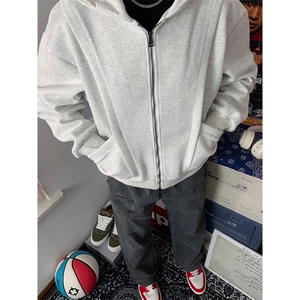 抖音得物高品质二开 25秋冬美式重磅宽松结构设计连帽卫衣外套W78图片