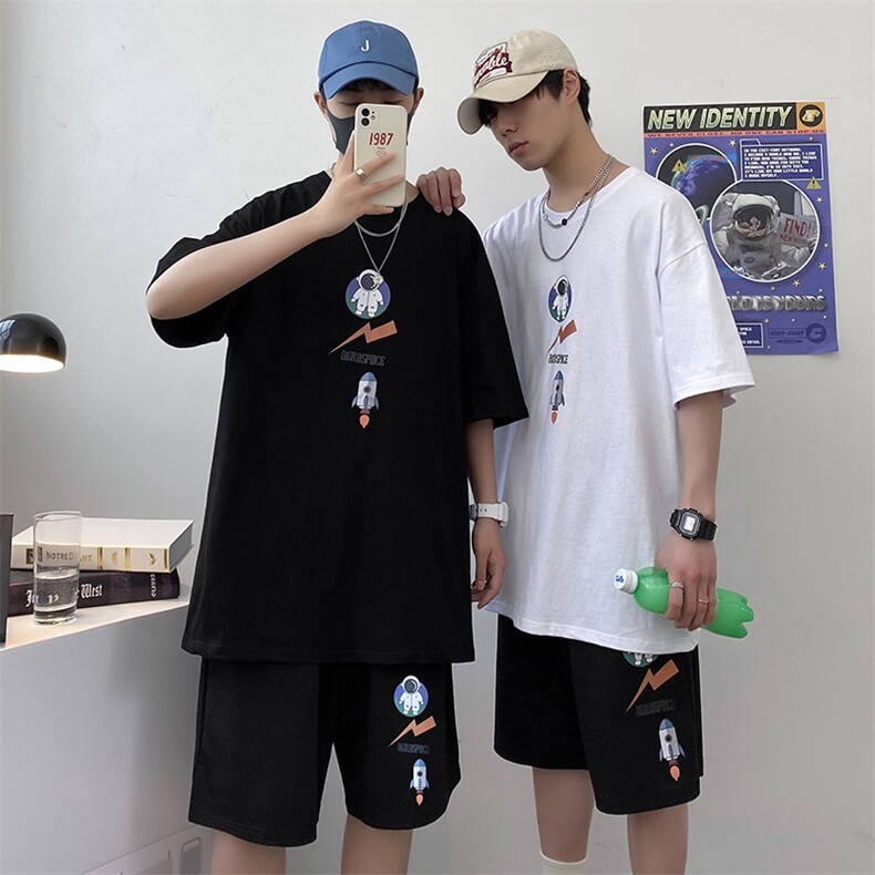 短袖t恤男2023新款潮牌夏季套装青少年衣服夏装A161-2-TZ03-P50图片