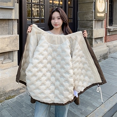 2025秋冬新款休闲连帽羽绒服外套90白鸭绒2B154-WT505-P275-k398，女装羽绒服，2B154