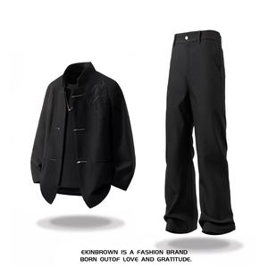 西服立体绣95%绦纶5%氨纶M-5XL大码XF78058P90控139 西裤78151P45图片