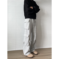 【现货】XZ612-BK03-P55秋冬新款大口袋工装直筒垂坠卫裤街舞裤，男装休闲裤，星座612