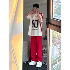 24年春夏季水洗高街vibe直筒宽松阔腿五色牛仔裤NZ2310-P55控78，男装牛仔裤，星座1002-1