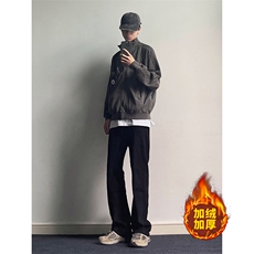 B221美式ins高街加绒加厚牛仔裤LK23010-P60控78加绒P70控98，男装牛仔裤，电商B221