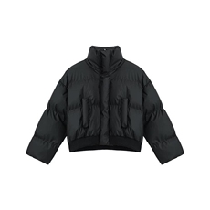 现货5W件冬季三防重磅硬挺boxy短款羽绒立领PU皮棉衣外套加厚棉服，男装棉衣，电商A486-1