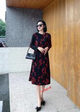 貂绒连衣裙，女装连衣裙，禾瓷