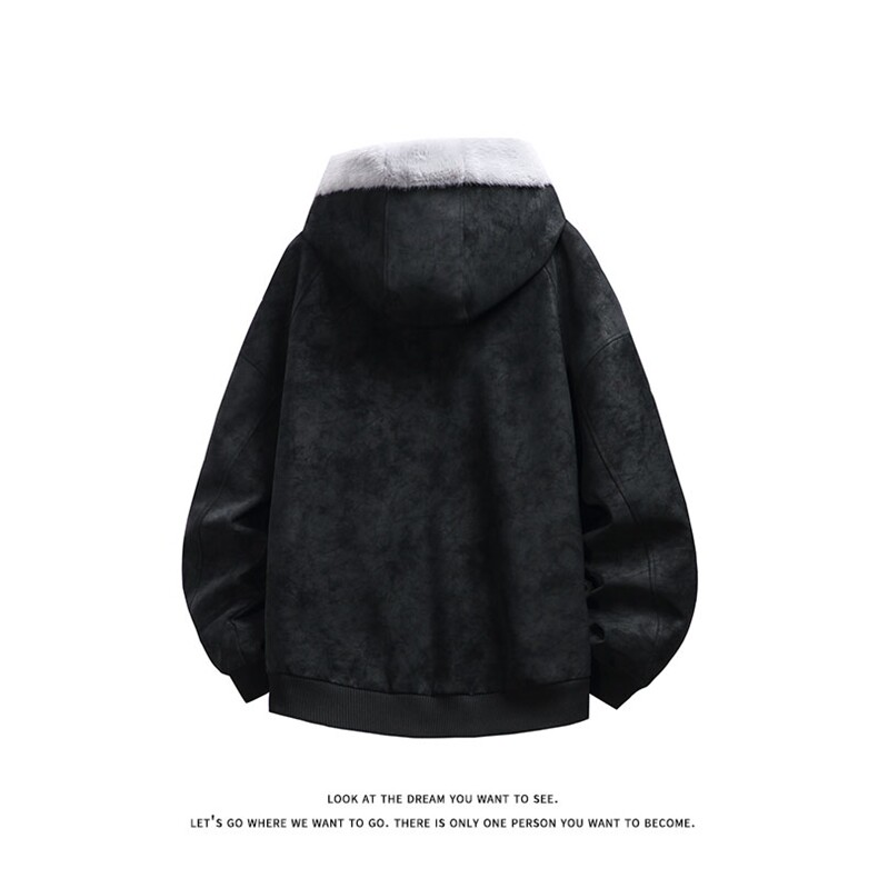 荔枝纹皮座山雕毛加绒连帽棉服男女同款保暖棉衣MP7826-特价P85,男装棉衣,电商A007