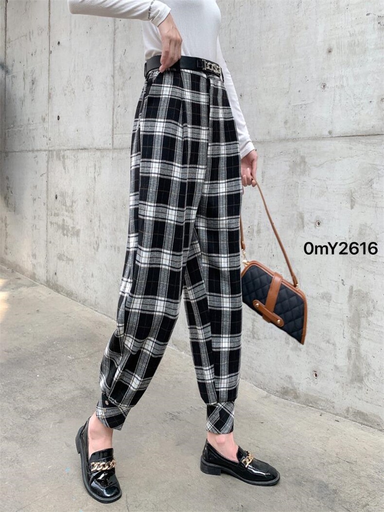 冬装格子时装工装裤，其它，欧美吔