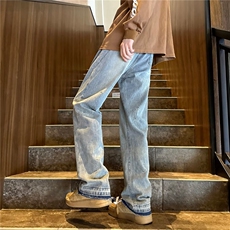 青春流行ins男直筒水洗牛仔裤NX53P50，男装牛仔裤，星座1116-2