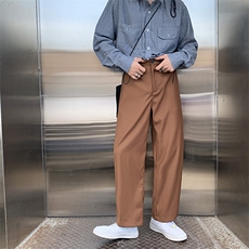 508B2021秋冬直筒休闲西裤松紧腰宽松微弹免熨烫男女同款，男装休闲裤，星座304A-1