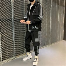 主推秋季男士套装休闲运动服帅气搭配一套工装夹克外套D05，男装套装，电商B226-2（原B217-2）