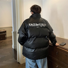 1港风情侣鳄鱼纹手塞棉M-5XL大码PU皮棉服外套男8507P120控158，男装棉衣，星座226-2