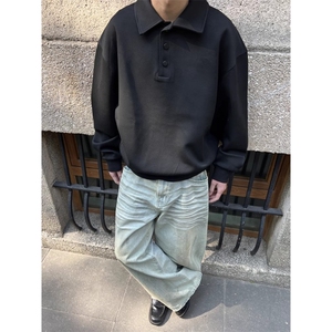 WY922LL-P39 美式复古polo衫卫衣男高级感图片