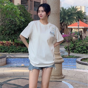 万针全刺绣解构设计260克重磅双纱纯棉高品质美式高街短袖T恤特35图片