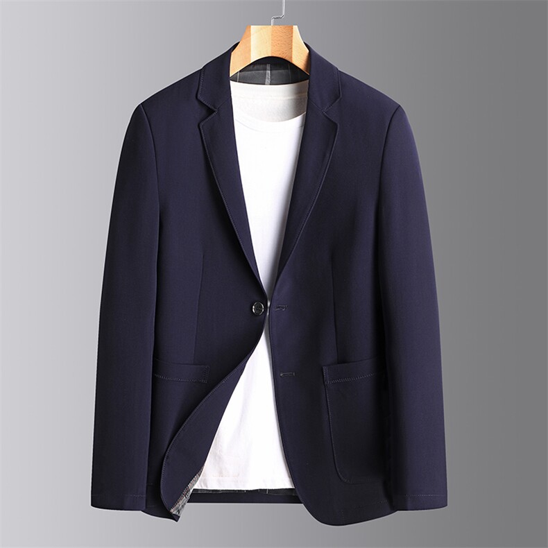 2023春秋季新款中年西装男外套休闲免烫中老年西服男两粒扣图片