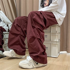 美式降落伞工装裤速干冲锋裤子日系男女宽松直筒长裤AK7526-P40，男装休闲裤，星座1008